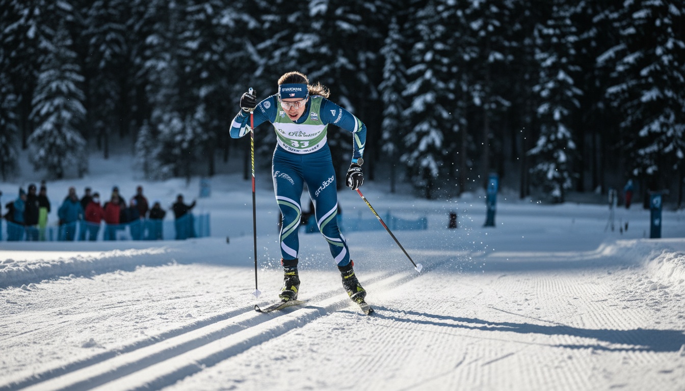Johanna Hagström tog tredjeplats i sprintfinalen i Tour de Ski